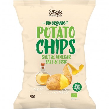 Trafo Organic Salt & Vinegar Potato Chips 40g